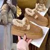Botas de nieve de suela gruesa para mujer, nueva colección de invierno 2026, forradas de felpa y engrosadas para abrigar, con un diseño peludo, y disponibles en estilos como zapatos tipo gorro y diseños inspirados en Birkenstock.