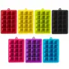 Forma de gelo de silicone 15 cubos de gelo quadrados com tampa máquina de gelo doméstica forma de cubo de gelo em estoque atacado