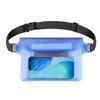 Bolsa impermeable para teléfono, riñonera transparente con pantalla táctil, bolsa de almacenamiento para natación, buceo, parque acuático, funda protectora, bolsa sellada para flotar