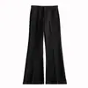 Pantalones de hombre populares de verano, estilo retro, ligeramente acampanados, fluidos, corte limpio, holgados, finos, elegantes, estilizan, de longitud extendida