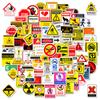 100 Pegatinas de Advertencia para Lugares Públicos, Etiquetas de Advertencia, Pegatinas de Advertencia de Peligro de Canal