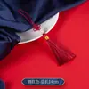 Antiguo pequeño tamaño Seda de Hielo Nudo Chino Borla Espiguilla Hecho a Mano DIY Colgante de Abanico Colgante de Instrumento Musical Teléfono Móvil Borla de Linterna