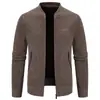Suéter de inverno novo masculino transfronteiriço suéter cardigã masculino jaqueta casaco quente folgada com forro de fleece