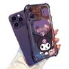 Adecuado para Funda de Teléfono Móvil Apple 16Promax Dibujos Animados Kuromi Iphone15Pro Bolsa de Aire de Cuatro Esquinas Electrochapado Anticaída