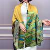 Bufanda de Seda de Alto Grado Nueva de Verano para Mujer, Bufanda de Moda de Seda de Morera Versátil, Chal Grande de Marca de Seda para Proteger del Sol, Ala Exterior