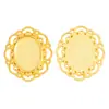 Joia de Liga Metálica Popular Transfronteiriça, Pingente Base Oval Pedra do Tempo Acessório DIY, Diâmetro Interno 18*13mm