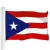 Banderín de la Bandera de Puerto Rico Fibra de Poliéster 100D 3x5 Pies Poliéster Hecho a Medida