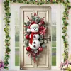 Capa de porta natalina Amazon TEMU transfronteiriça, Papai Noel escalando a parede decoração de porta, cenário festivo de festa, capa de porta, adesivo de porta