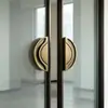 Maçaneta Curva Meia-Lua Estilo Italiano com Design Simples de Ranhura Tridimensional, Maçaneta de Liga de Alumínio para Portas de Quarto de Hotel