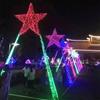 Luces LED Modelado Túnel Estrella de Cinco Puntas Alumbrado Público Luces con Patrón Transversal Iluminación Navideña de Vacaciones Horizontal en la Calle sobre las Luces de la Calle