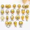 Cuentas Separadas de Dos Colores Oro Antiguo que Conservan el Color Cabeza de Buda Accesorios de Tres Vías Lema de Seis Caracteres Insertado en Pulsera de Juego Ramwen Accesorios