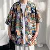 Camisa de Flores Manga Corta Ropa de la Isla de Hainan Ropa de Playa Sanya Xia Wei Feng Viaje a Tailandia Abrigo Casual Holgado para Hombre