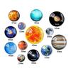 Sistema Solar Oito Planetas Vidro de Cristal Ímã Adesivo de Geladeira Terra Universo Via Láctea Auxílio de Ensino Modelo Ímã