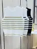 Camiseta sin mangas de algodón puro a rayas reversible versátil de verano nueva estilo coreano casual decorativa adelgazante de capas para mujer