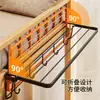 Perchero de ropa para mesita de noche de dormitorio, estante de almacenamiento en la cama para ropa, para colgar ropa para secar, gancho plegable para litera superior