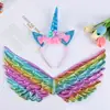 Venta al por mayor de fábrica Diadema Luminosa de Unicornio para Fiesta Infantil de Vacaciones Halloween Alas de Ángel Arcoíris Adorno para la Cabeza