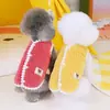 Ropa para Perros Mascotas Otoño Invierno Teddy Bichón Pomerania Ropa para Gatos Más Terciopelo Cálido Al Por Mayor 23 Chaleco de Terciopelo Dibujado