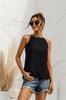 Ropa de Mujer Transfronteriza Primavera y Verano 2021 eaby Amazon Explosiones Sin Mangas Cuello Color Sólido Versátil Chaleco Pequeño