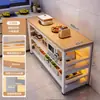 Estante de suelo multicapa para barra de bar, mesa estrecha con estantes, mesa de comedor, mesa divisoria para sala de estar, mesa larga simple de ocio para balcón