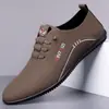 Nuevos Zapatos de Cuero Casual de Negocios para Hombre Primavera y Verano 2023 Zapatos de Cuero Suave para Hombre Suela Suave Calzado para Ponerse los Pies Zapatos Blancos Zapatos Lefu 6889