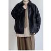 Chaqueta de trabajo de cuero sintético estilo americano retro para hombre, chaqueta informal holgada de calle para exteriores, combina con todo, para primavera y otoño
