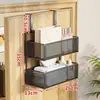 Estante de almacenamiento para colgar en la puerta con ganchos, estante de almacenamiento multicapa para detrás de la puerta del dormitorio, cesta de almacenamiento colgante sin taladro para detrás de la puerta de entrada, tipo oculto