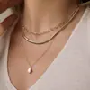 Colar Jieding em aço titânio, acessório de luxo discreto para mulheres, corrente para clavícula em ouro 18k, joia transfronteiriça, colar de aço inoxidável para sobreposição