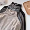 Tiktok entrega de peça única outono e inverno cachecol espessado gola alta meia manga camiseta de base feminina slim fit top versátil