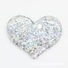31*36mm Corazón de Durazno con Brillo Colorido Pegamento Crema Carcasa para Teléfono Móvil Accesorios de Resina DIY Hecho a Mano Horquilla Adorno para el Cabello Material