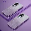 Funda para teléfono móvil con purpurina degradada adecuada para Opporeno14Pro A2 Electrochapada Tpua16 Agujero fino Anticaída A57 Cubierta Protectora