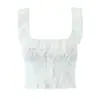 Top Feminino Europeu e Americano Fengchun sem Mangas com Babados 2025 6659 6660