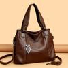 Moda de Comércio Exterior Bolsa Feminina 2025 Nova Bolsa de Mão de Grande Capacidade Bolsa de Couro Macio Bolsa Transversal Popular para Mãe Couro Genuíno