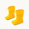 Botas de Chuva Infantis Pig Daddy Sapatos de Borracha Infantis Botas de Chuva de Cano Médio com Cordão para Meninos e Meninas Sapatos de Água Impermeáveis Antiderrapantes para Jardim de Infância