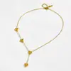 Acero de Titanio Gama Alta Minimalista Forma de Corazón Borla Versátil Estilo Fresco Simple Elegante Lujo Ligero Cuello en V Clavícula Collar