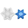 Molde para Bolo de Fondant Floco de Neve de Natal Molde para Vela Perfumada Floco de Neve DIY Molde para Sabão Molde de Silicone Pinça