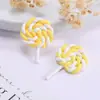 Argila Macia Pirulito Areia Movediça Acessórios para Capa de Celular Acessórios de Comida e Brincadeira Pirulito Colorido 2,5cm Material DIY