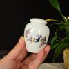 Pequeño Recipiente de Cerámica para Té, Tarro de Té, Tarro Cosmético, Pasta de Té de Cártamo y Dendrobium, Polvo Fragante, Botella de Porcelana para Polvo Medicinal, Estilo Chino
