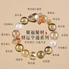 Pulseira de Ouro Negro Natural Super Sete para Mulheres, Quartzo Amarelo, Cristal de Cabelo Dourado, Pulseira Floco de Neve Fantasma, Presente para Melhor Amiga