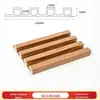 160*23 Painel de Grelha de Fibra de Bambu Painel de Parede de Madeira Ecológica Parede de Fundo para Sala de Estar de Hotel Painel Decorativo Côncavo-Convexo
