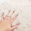 Alfombra de Terciopelo Absorbente Antideslizante Blanco y Negro Transfronteriza Felpudo para Entrada de Baño Felpudo para Piso de Baño Felpudo Tufted de Comercio Exterior