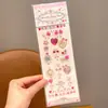 Adesivos de Diamante Infantis para Meninas, Maquiagem para Sobrancelhas, Coração Estéreo, Adesivos de Cristal Coloridos, Pedras Preciosas, Pérolas e Borboletas, Personalizado