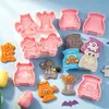Serie de Juguetes de Halloween Moldes para Galletas Dibujos Animados Coches de Juguete Calabazas Arañas Festival Simulación Impresión 3D Moldes para Niños