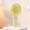 Ventilador de Mão Portátil Três Velocidades Novo Estilo Presente de Aniversário para Casal de Escritório Ventilador Recarregável com Base Destacável Moderno