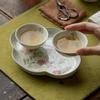 Coleção Miyan Huayu Conjunto de Chá Kung Fu Cerâmico Artesanal Argila Grossa Gaiwan Bule Xícara do Mestre Conjunto Coleção Gaiwan Pintado à Mão