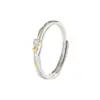 Anel Par Original Tichiya Rastro de Estrelas Prata Esterlina 999 Luxo Acessível Moda de Nicho Planeta Par de Anéis Abertos para Homens e Mulheres