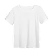 Camiseta Básica Lisa de Color Sólido sin Estampado de Manga Corta Algodón Moda Urbana Trendy Casual Mayoreo