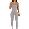 Mono Deportivo Seamless Más Vendido de Amazon para Mujer Yoga Costillado Ajustado Camiseta sin Mangas Leggings Mono