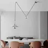 Fabricante Popular Alemán 2026 Personalidad Creativa Nórdica Araña de Polea Ovni Estilo Bauhaus Comedor Sala de Estar Ropa
