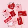 Tanabata Día de San Valentín Sticker de Dibujos Animados Perro Pastel Adornos Decorativos Lazo de Cinta Confesión de Pareja Horneado Disfraz