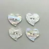 Olhos de concha imitação botão colorido em formato de coração de amor resina cor AB botão fivela decorativa DIY para casaco suéter